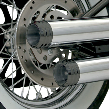 BASSANI XHAUST 3" Endcap - Black - Grooved BE30Q