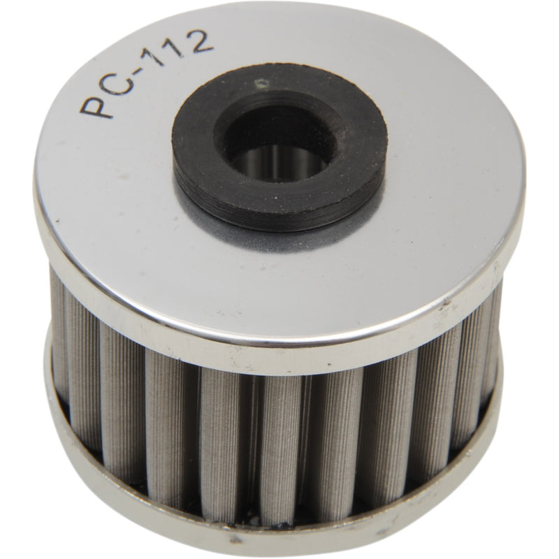 PC RACING Flo? Stainless Steel Oil Filter - Honda/Kawasaki/Polaris PC112