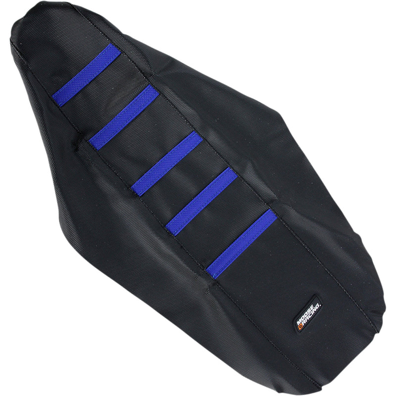 Moose Racing Ribbed Seat Cover - Black Cover/Blue Ribs - Yamaha YZF25003-332RT