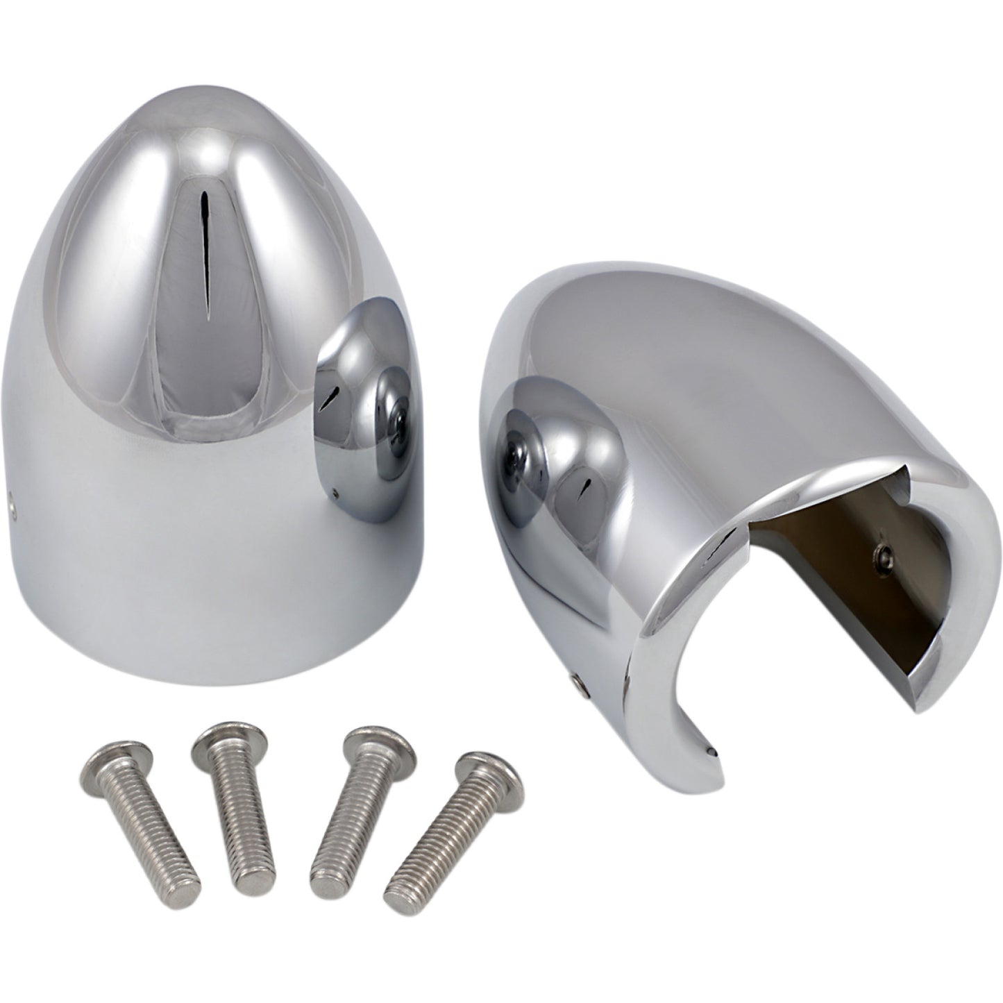 BARON Fork Bullets/Axle Nut Covers - Chrome BA-7800U