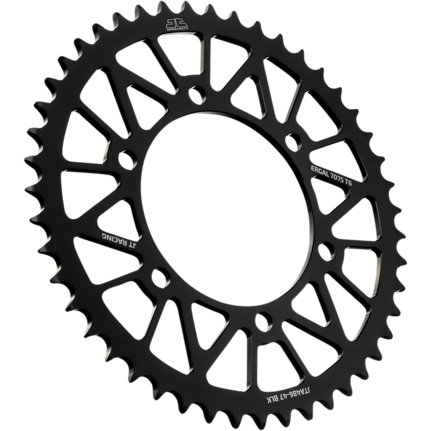 JT SPROCKETS Rear Sprocket - Kawasaki/Yamaha - Black - 47-Tooth JTA486.47BLK by JT Rear Sprockets   Aluminum/Alloy