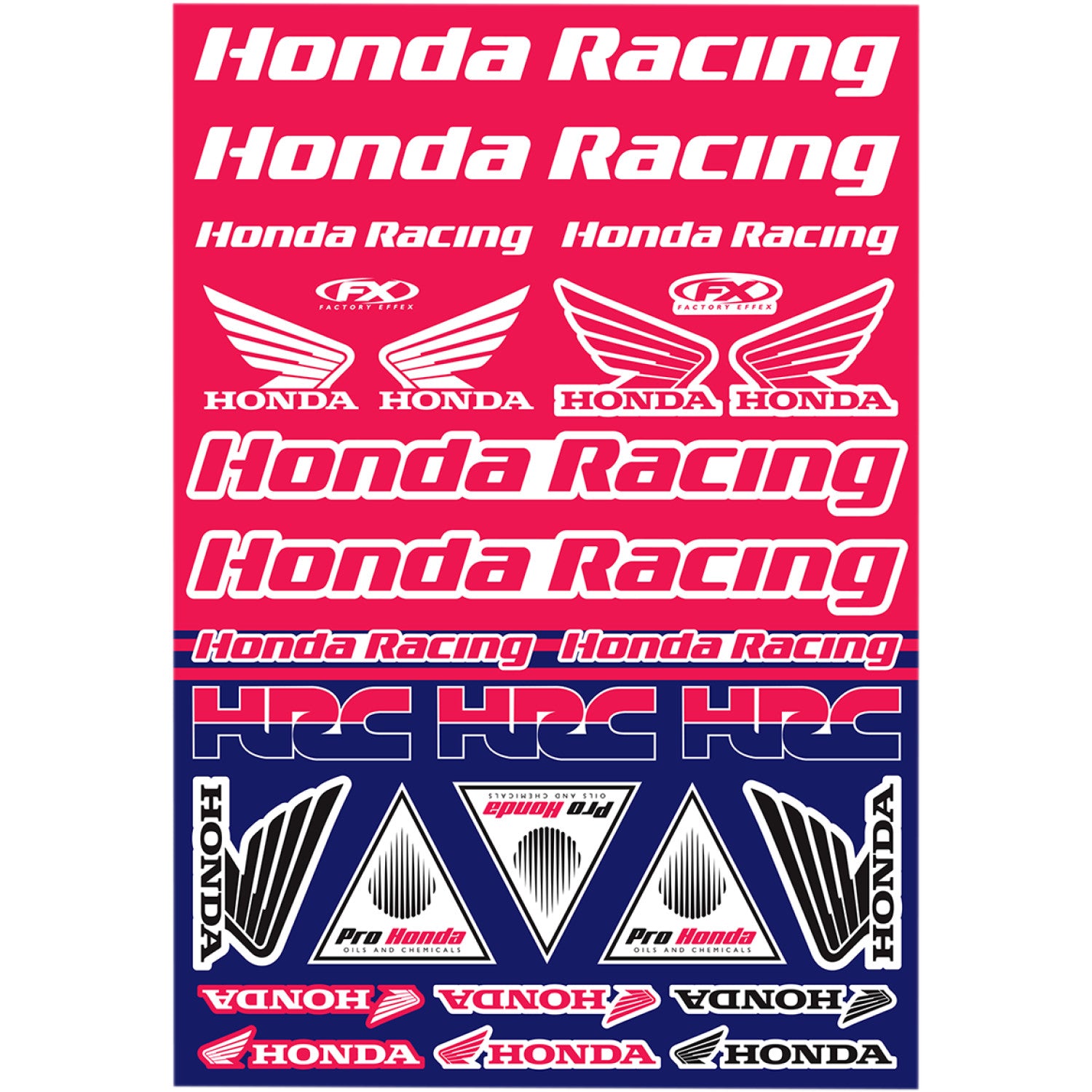 FACTORY EFFEX Decal Kit - Honda Racing 22-68332