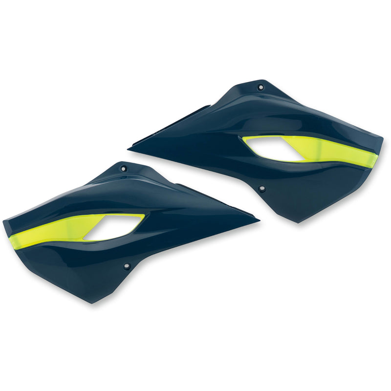 Acerbis Radiator Shrouds - Dark Blue/Yellow 2393410114