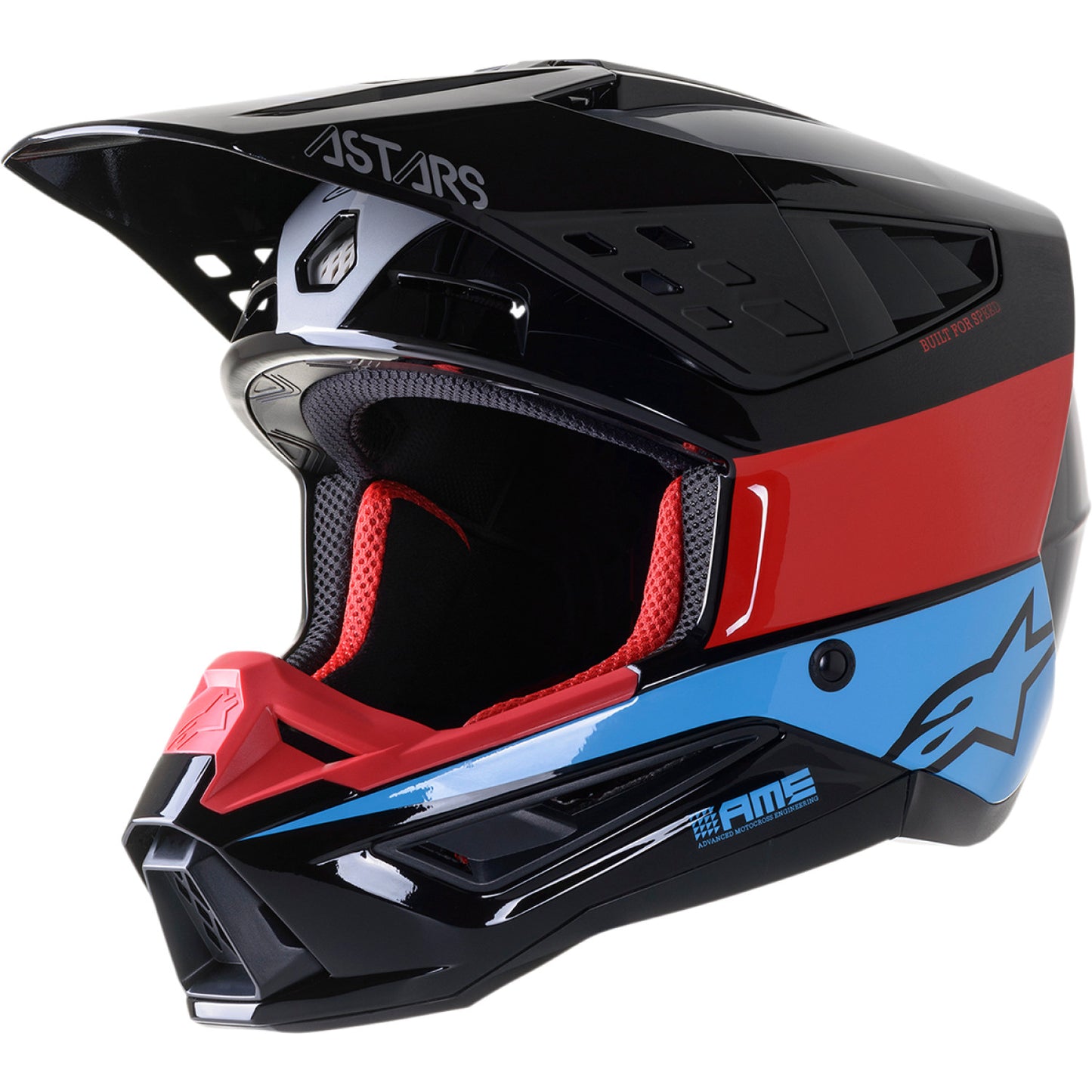 ALPINESTARS SM5 Helmet - Bond - Black/Red/Cyan - Medium 8303522-1377-MD