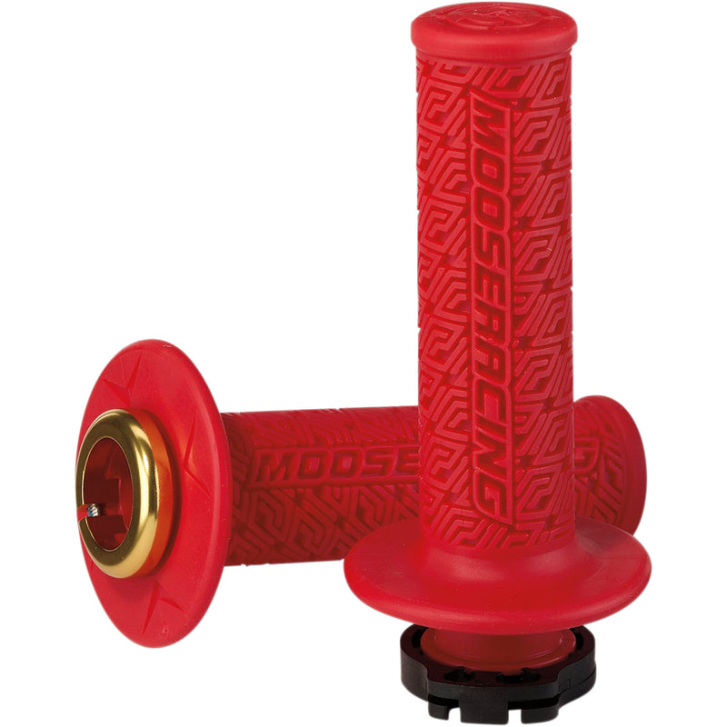 Moose Racing Grips - Lock-On - Red/Gold B36MRR-D