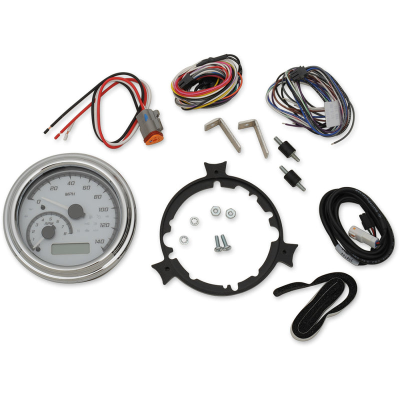 Dakota Digital MVX Series Analog Gauge System - White/Gray/Chrome MVX-2002-WG-C