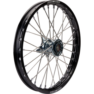 Moose Racing Wheel Assembly - SX-1 - Complete - Front - Black Wheel/Gray Hub - 17x1.4 MF-14017-BKGY