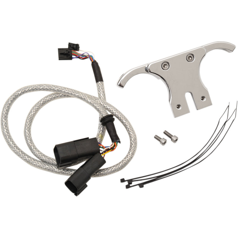 Dakota Digital Chrome Handlebar Clamp Mount with T-Bar Drag Bar - Includes Wiring Harness AI-250