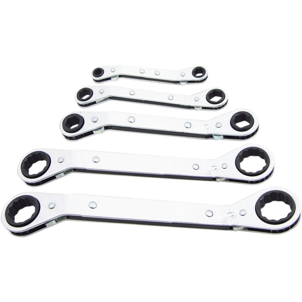 Lang Tools Wrench Set - Ratcheting Offset - SAE ROW-5