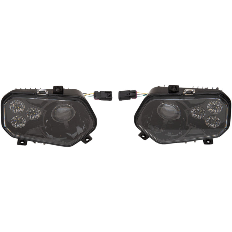 Moose Utility LED Headlight - RZR800/900 - Black 100-3355-PU | Headlight Group