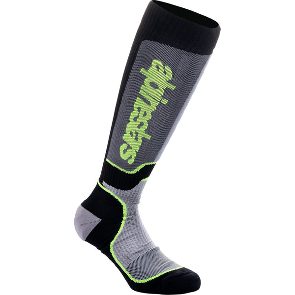 Alpinestars MX Plus Socks - Black/Gray/Yellow - Medium 4702324-175-M