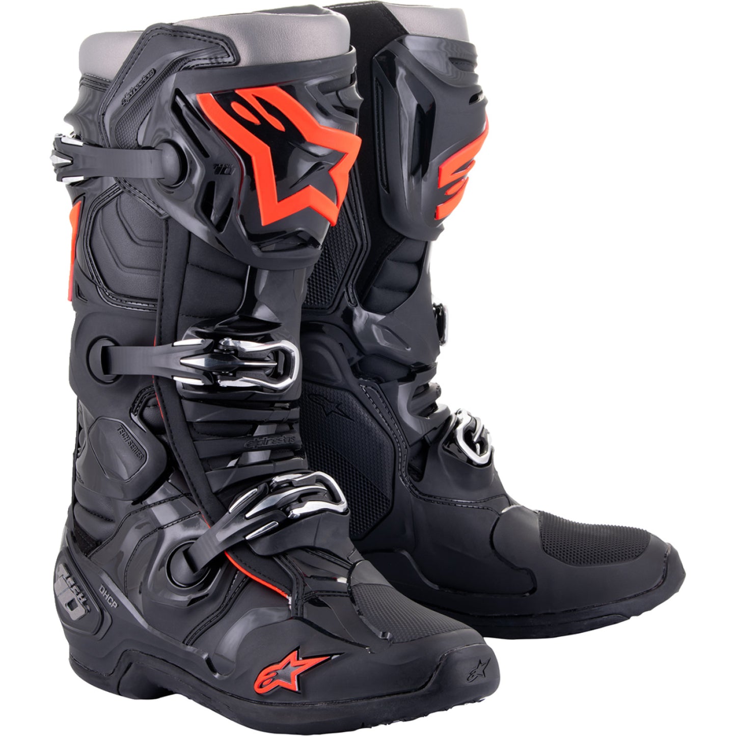 ALPINESTARS Tech 10 Boots - Black/Red Fluorescent - US 7 2010020-1030-7