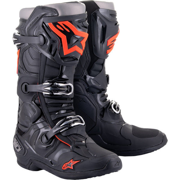 Alpinestars Tech 10 Boots - Black/Red Fluorescent - US 7 2010020-1030-7