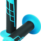ProTaper Clamp-On 1/2 Waffle Grip - Neon Blue/Black