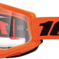 100% Strata 2 Junior Goggle Neon Orange Clear Lens