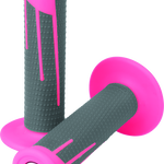 ProTaper Full Diamond Clamp-On Grips - Neon Pink/Dark Gray