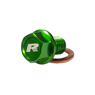 RFX Magnetic Drain Bolt Green Kaw FXDB 20200 99GN