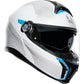 AGV Tourmodular Helmet - Frequency - Light Gray/Blue - Small 211251F2OY00610 | Street Full Face Modular Helmet