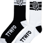 DBK Stacked Socks 2 Pack Black And White
