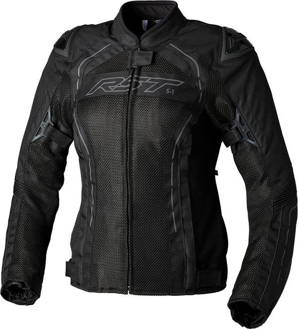 RST Women's S1 Mesh CE Textile Jacket - Black/Black - 3XL