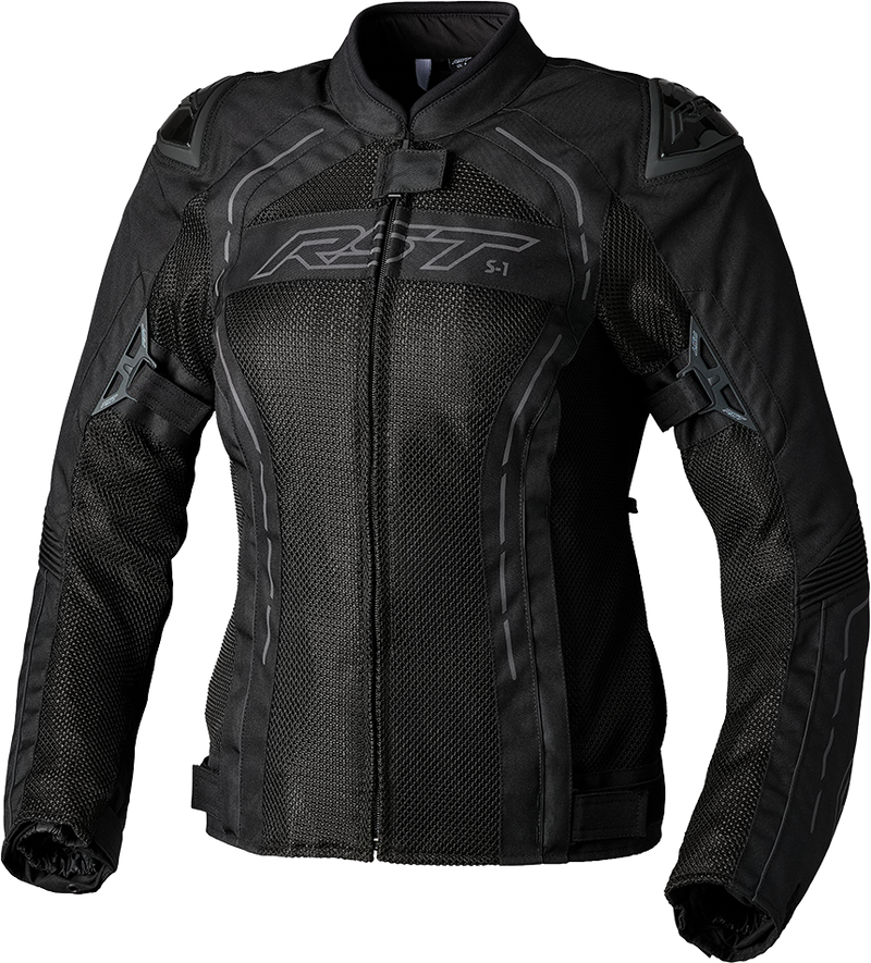 RST Women's S1 Mesh CE Textile Jacket - Black/Black - 3XL
