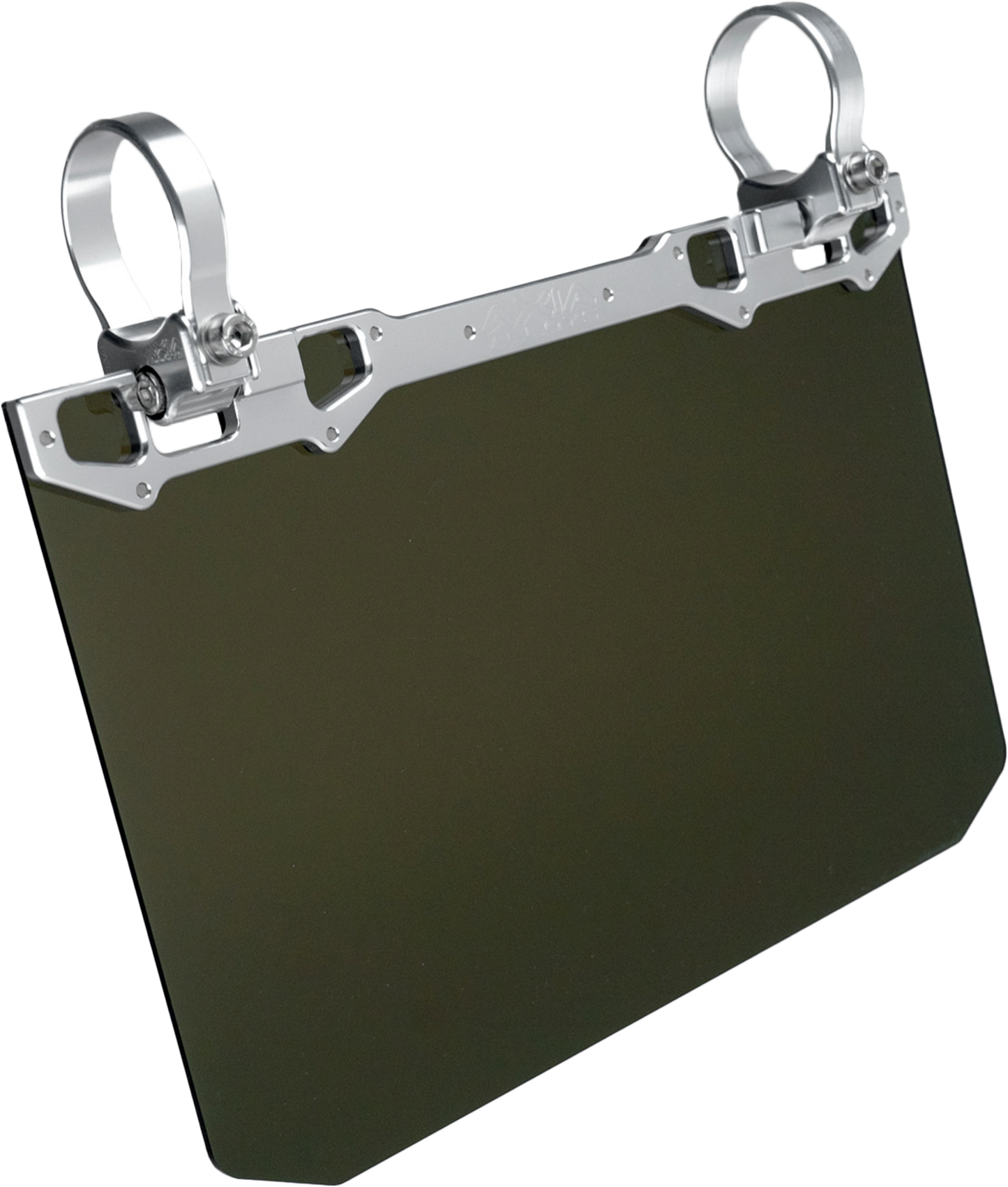 12" X 8" Narrow Mount Sun Viso W/Tinted Shield  Silver