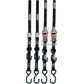 Moose Utility Tie-Down - Black - Quad Pack 3920-0300 | Tie Downs