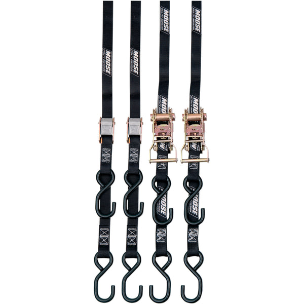 Moose Utility Tie-Down - Black - Quad Pack 3920-0300