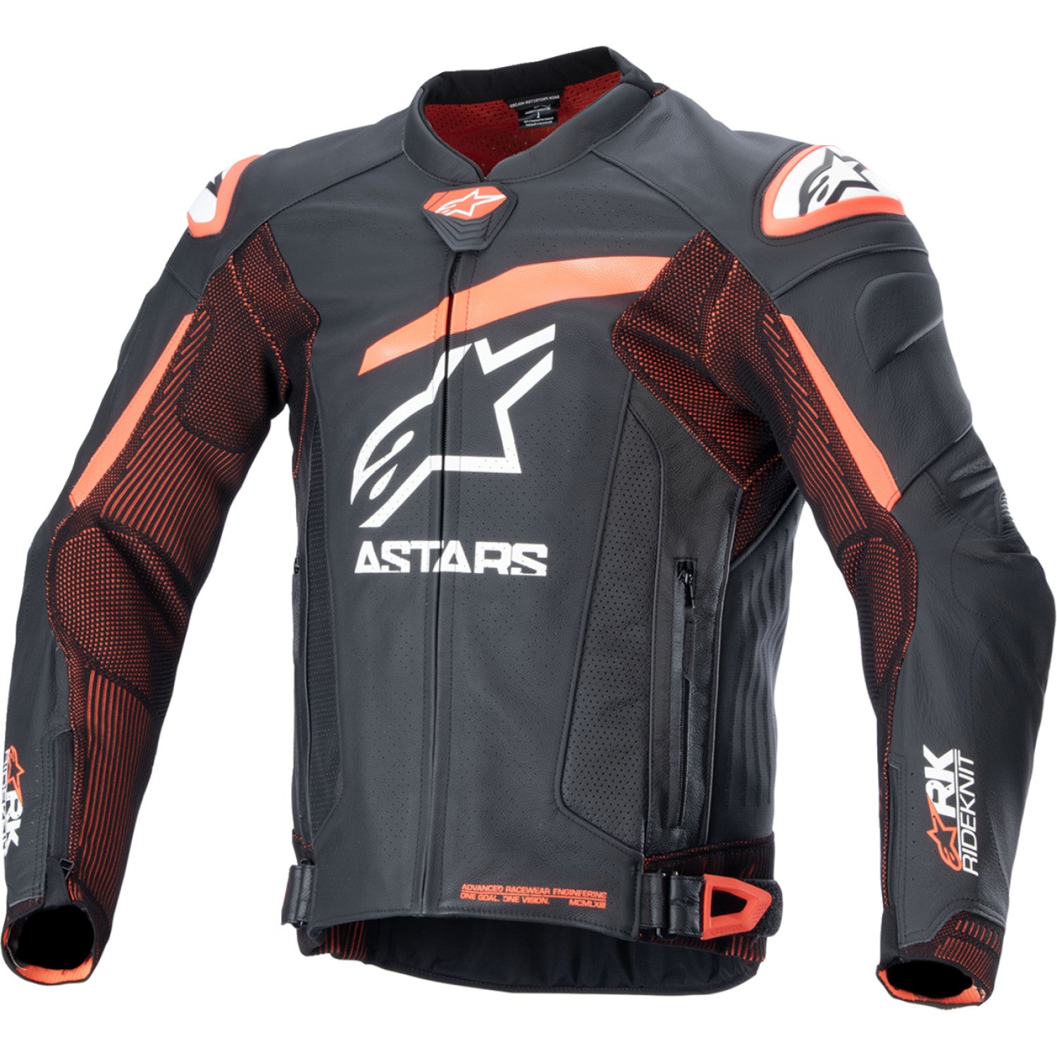 ALPINESTARS GP Plus R v4 Rideknit? Leather Jacket - Black/Red Fluo/White - 48 3100324-1321-48