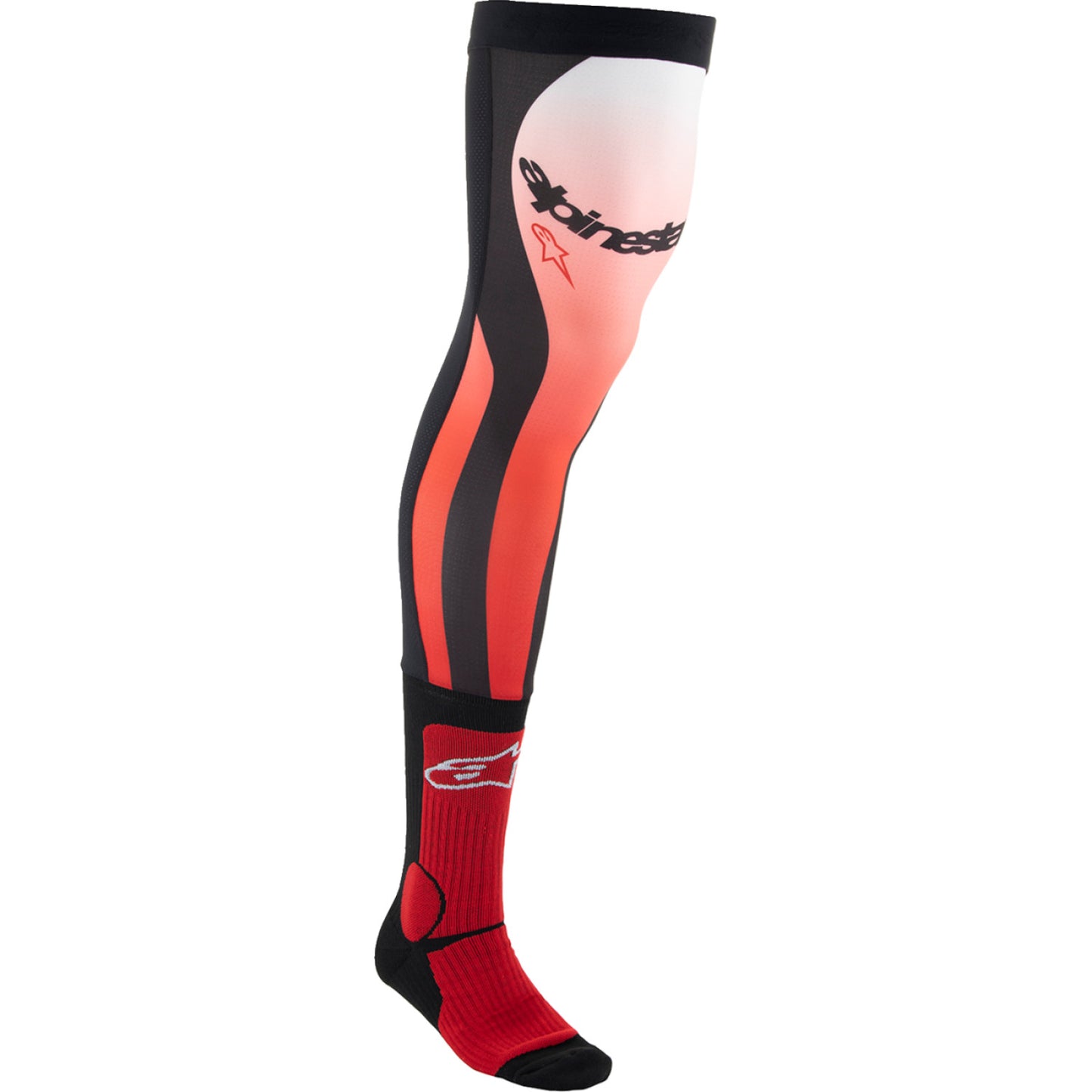 ALPINESTARS Knee Brace Socks - Black/Red - Small/Medium 4701324-3012-SM