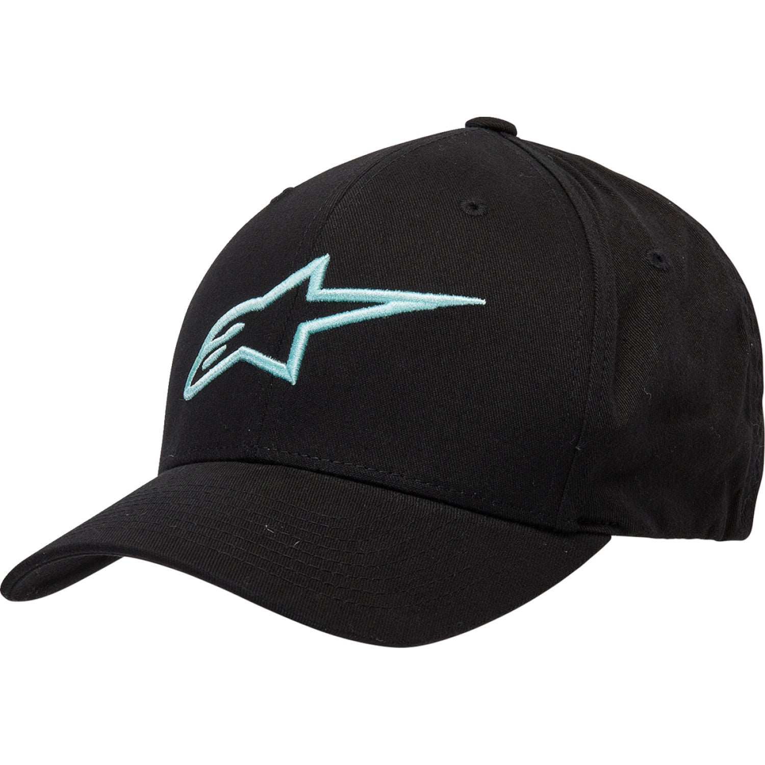 ALPINESTARS Ageless Curve Hat - Black/Light Aqua - L/XL 1017810101177LX