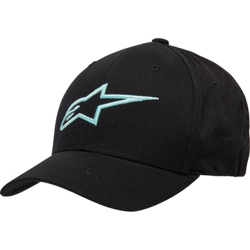 ALPINESTARS Ageless Curve Hat - Black/Light Aqua - Small/Medium 1017810101177SM