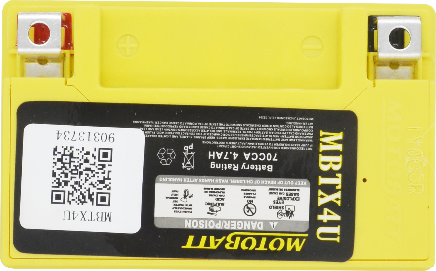 Battery Mbtx4u Sealed Factory Activated