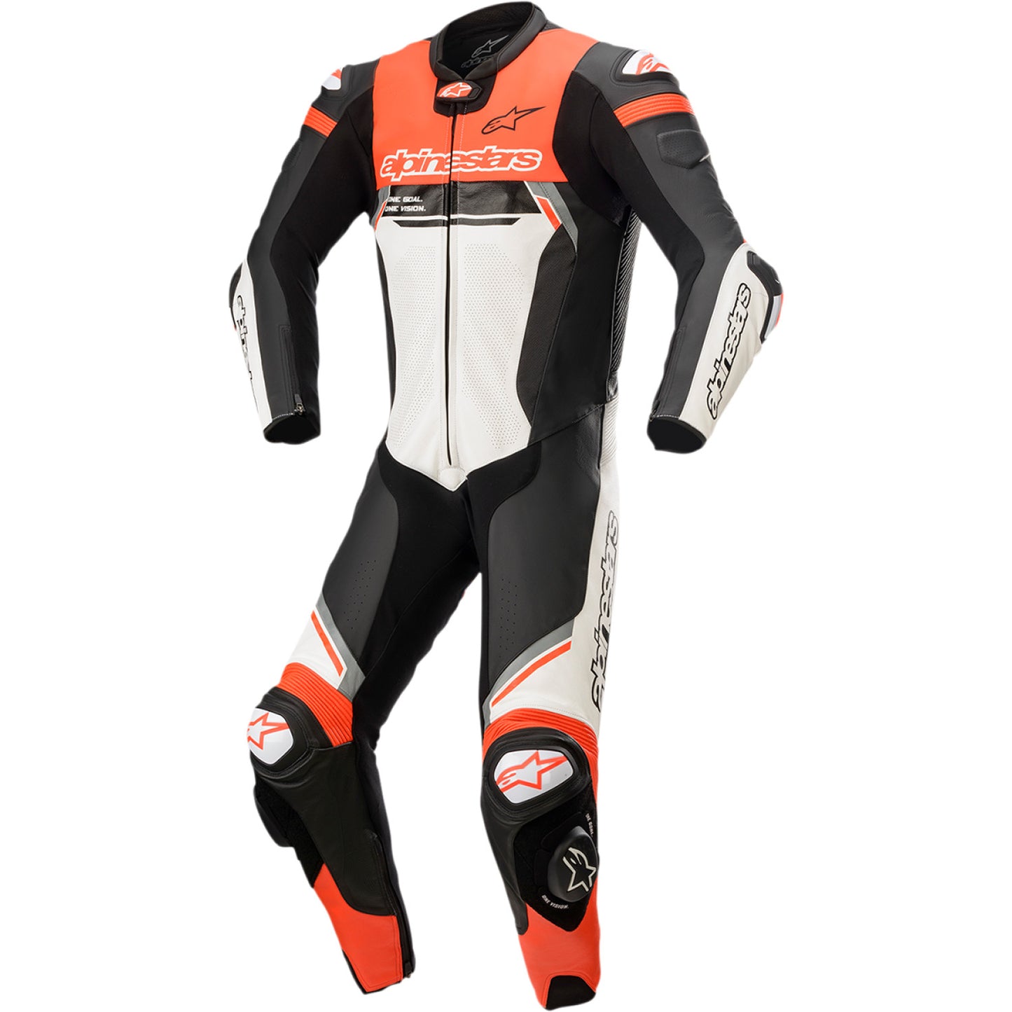 ALPINESTARS Missile Ignition v2 1-Piece Suit - Black/White/Red Fluorescent - US 36 / EU 46 3150222-1231-46