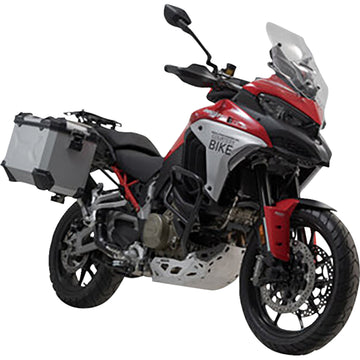 SW-Motech TRAX ADV Aluminum Case System - Silver - Ducati Multistrada V4 '21-'24 KFT.22.822.70300/S | Luggage Group