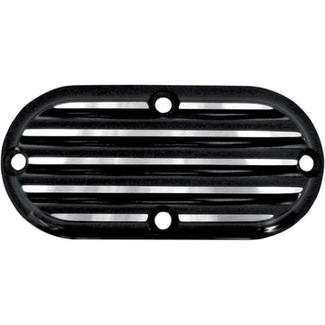 Joker Machine Inspection Cover - Black/Silver - Finned 06-95TC | Transmission Covers