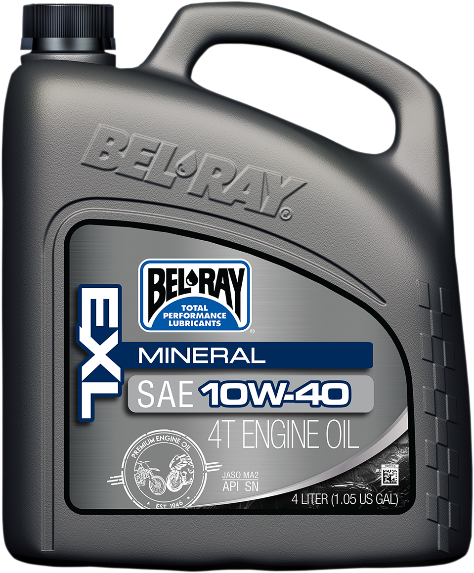 Bel-Ray EXL 4T Mineral Oil - 10W-40 - 4L 99090-B4LW