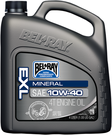 Bel-Ray EXL 4T Mineral Oil - 10W-40 - 4L 99090-B4LW