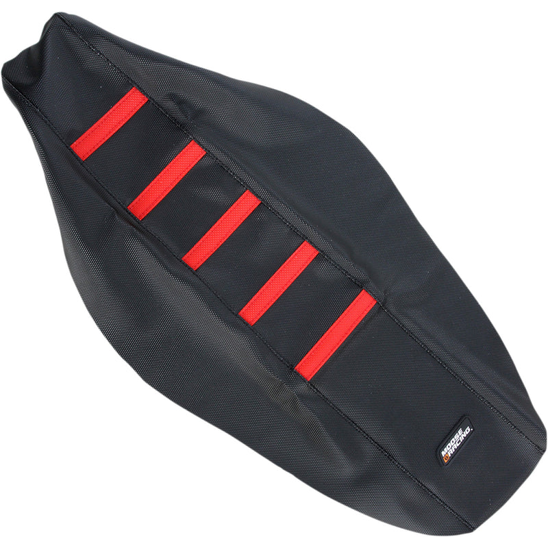 Moose Racing Ribbed Seat Cover - Black Cover/Red Ribs - Honda CRF45009-331RT