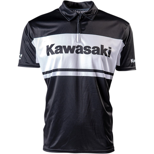 Factory Effex Kawasaki Team Pit Shirt - Black/White - Medium 23-85102