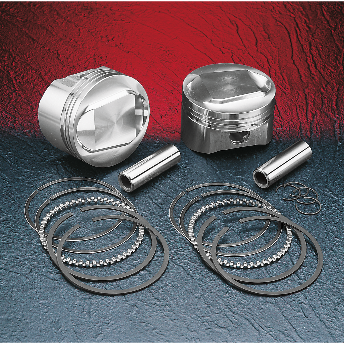 WISECO Piston Kit with Gasket - +0.010" - Twin Cam 88" Bored to 1550 cc (95 Cubic Inch) VT2711