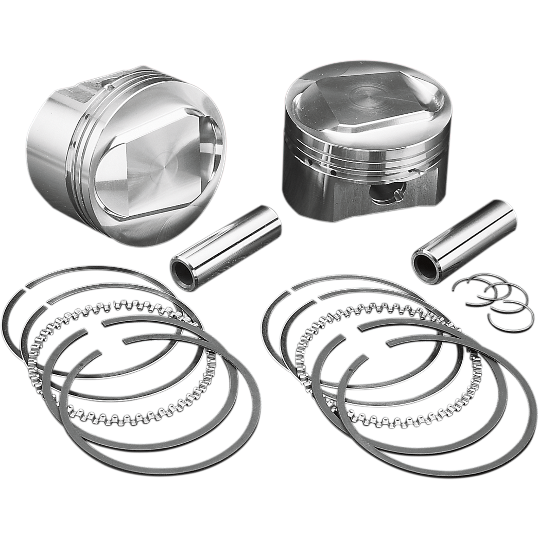 WISECO Piston Kit with Gasket - +0.020" - Twin Cam 88" Bored to 1550 cc (95 Cubic Inch) VT2712