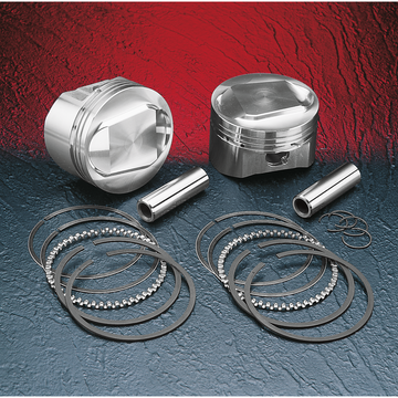 WISECO Piston Kit with Gasket - +0.010" - Twin Cam 88" Bored to 1550 cc (95 Cubic Inch) VT2721