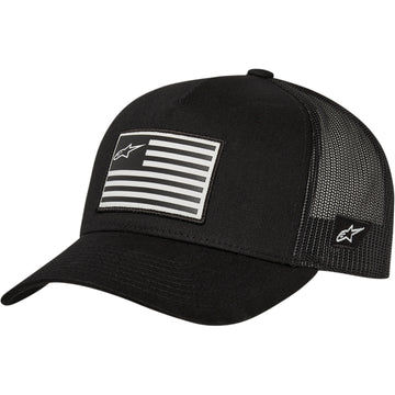 ALPINESTARS Flag Snapback Hat - Black/Black - One Size 1211810131010OS