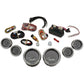 Dakota Digital MVX-8K Series Analog 6-Gauge Kit - Chrome Bezel - Black Face with Gray Background MVX-8600-KG-C