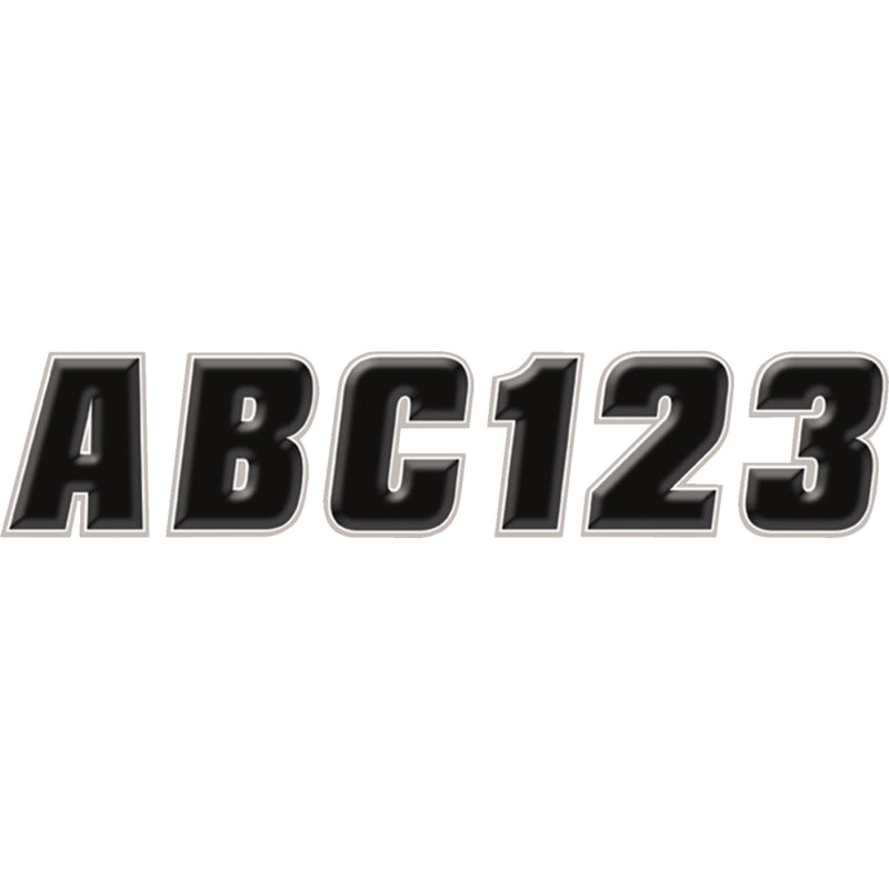 Hardline Sticker Kit - 2" - Black/Silver BLKSI500 | Stickers Decals