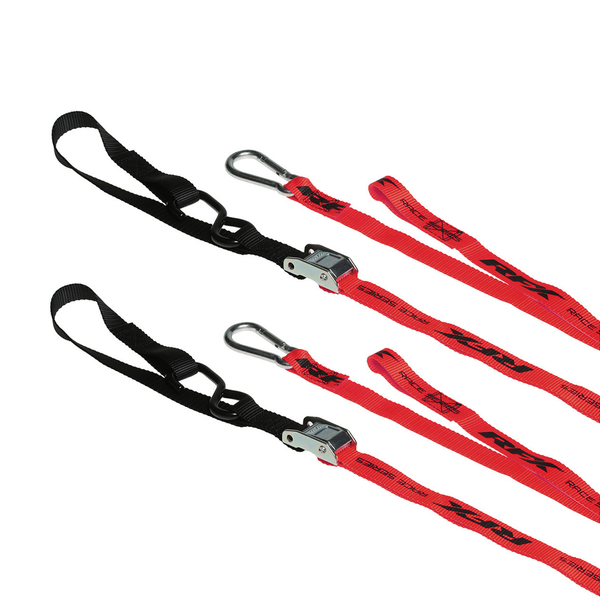 RFX 1.0 Tie Downs Soft Loop & Carabiner Red FXTD 30000 55RD