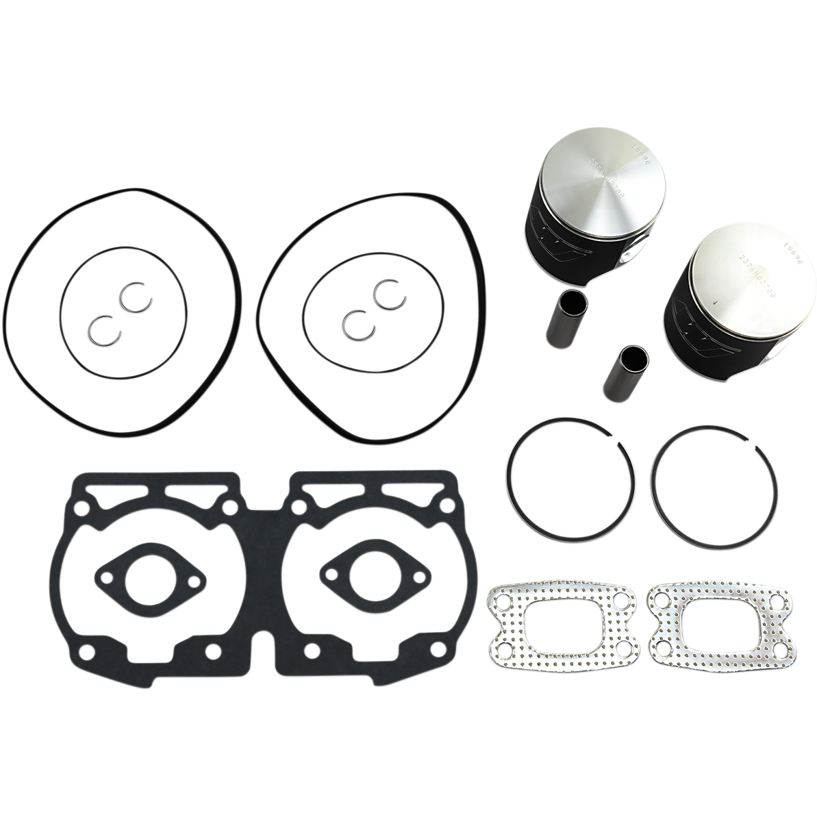 WISECO Piston Kit with Gaskets - 77.00 mm - 582 Engine Type - Ski-Doo SK1221