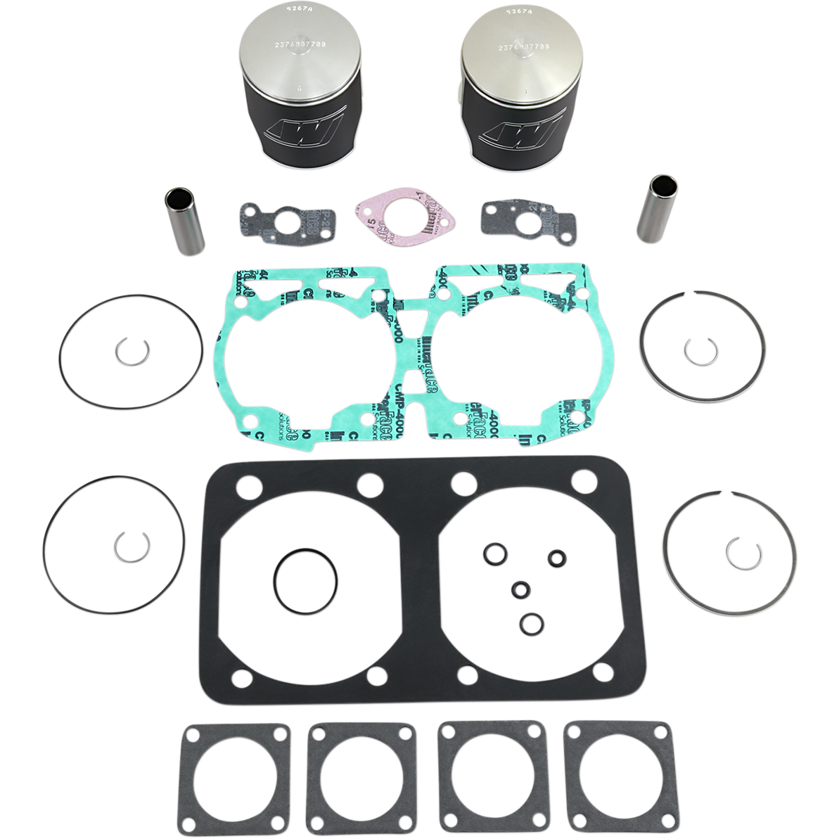 WISECO Piston Kit with Gaskets - 77.00 mm - 583 Engine Type - Ski-Doo SK1228