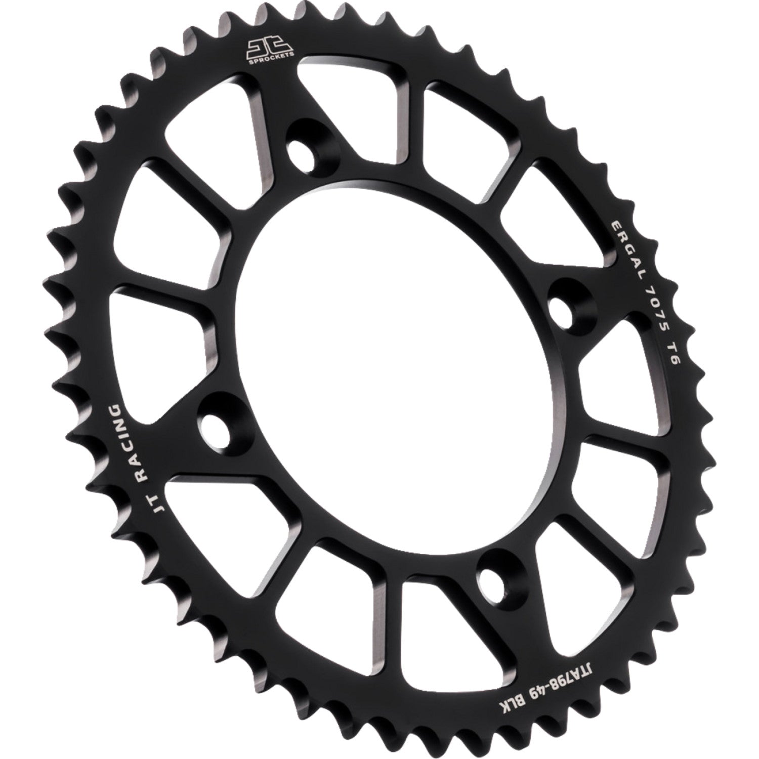 JT SPROCKETS Rear Sprocket - Black - 49 Tooth - Suzuki/Yamaha JTA798.49BLK by JT Rear Sprockets   Aluminum/Alloy